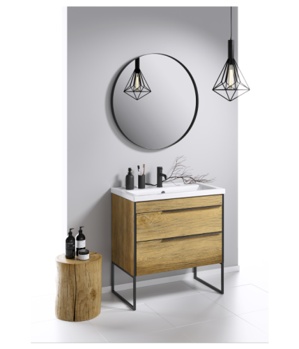 Тумба с умывальником AQWELLA Fargo 101 Дуб балтийский FRG0110DB